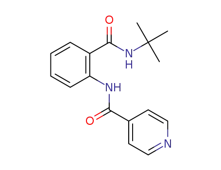 Molecular Structure of 876522-62-2 (N-{2-[(tert-butylamino)carbonyl]phenyl}isonicotinamide)