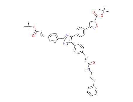 3-[4-(2-[4-((E)-2-tert-butoxycarbonyl-vinyl)phenyl]-5-{4-[(E)-2-(3-phenylpropylcarbamoyl)vinyl]phenyl}-1H-imidazol-4-yl)phenyl]-4,5-dihydro-isoxazole-5-carboxylic acid tert-butyl ester