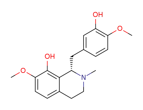 8-Isoquinolinol,1,2,3,4-tetrahydro-1-[(3-hydroxy-4-methoxyphenyl)methyl]-7-methoxy-2-methyl-,(1S)-