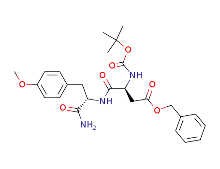 3-<i>tert</i>-butoxycarbonylamino-<i>N</i>-[1-carbamoyl-2-(4-methoxy-phenyl)-ethyl]-succinamic acid benzyl ester