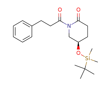 (5R)-5-[(tert-butyldimethylsilyl)oxy]-N-(1-oxo-3-phenylpropyl)-3,4,5,6-tetrahydro-2(1H)-pyridone