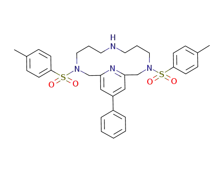 15-phenyl-3,11-bis-(toluene-4-sulfonyl)-3,7,11,17-tetraaza-bicyclo[11.3.1]heptadeca-1<sup>(16)</sup>,13<sup>(17)</sup>,14-triene