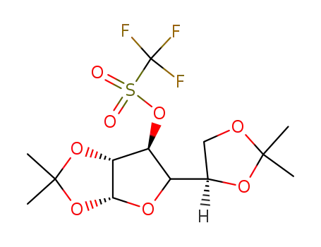 Molecular Structure of 55951-93-4 (3-trifluoromethanesulphonate-1,2:3,4-di-O-isopropylidene-α-D-glucofuranose)