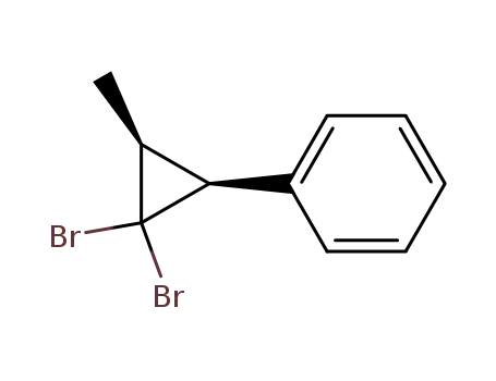 Molecular Structure of 97552-09-5 (Benzene, (2,2-dibromo-3-methylcyclopropyl)-, cis-)