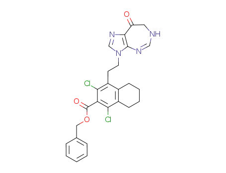 1,3-dichloro-4-[2-(8-oxo-7,8-dihydro-6<i>H</i>-imidazo[4,5-<i>d</i>][1,3]diazepin-3-yl)-ethyl]-5,6,7,8-tetrahydro-naphthalene-2-carboxylic acid benzyl ester