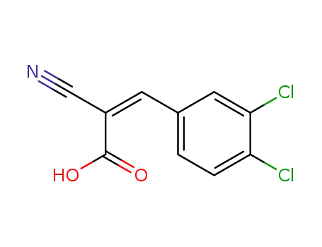 Molecular Structure of 103037-72-5 ((Z)-2-Cyano-3-(3,4-dichloro-phenyl)-acrylic acid)