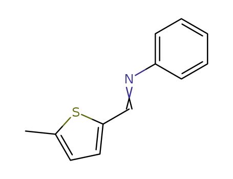 Molecular Structure of 80833-74-5 (Benzenamine, N-[(5-methyl-2-thienyl)methylene]-)