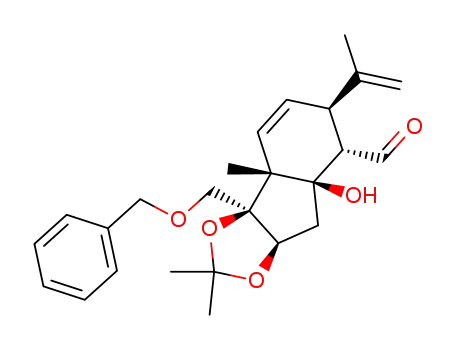 (3aR,3bR,6R,7S,7aR,8aR)-3a-Benzyloxymethyl-7a-hydroxy-6-isopropenyl-2,2,3b-trimethyl-3b,6,7,7a,8,8a-hexahydro-3aH-indeno[1,2-d][1,3]dioxole-7-carbaldehyde
