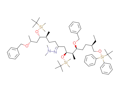 N'-[(3S,4R,5S,8R)-5-Benzyloxy-1-[(3S,4S,6R)-6-benzyloxy-4-(tert-butyl-dimethyl-silanyloxy)-3-methyl-heptyl]-3-(tert-butyl-dimethyl-silanyloxy)-8-(tert-butyl-diphenyl-silanyloxymethyl)-4-methyl-dec-(E)-ylidene]-N,N-dimethyl-hydrazine