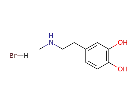 Molecular Structure of 18191-22-5 (4-(2-methylaminoethyl)benzene-1,2-diol)