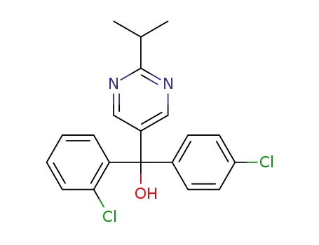 (2-chlorophenyl)(4-chlorophenyl)(2-isopropylpyrimidin-5-yl)methanol