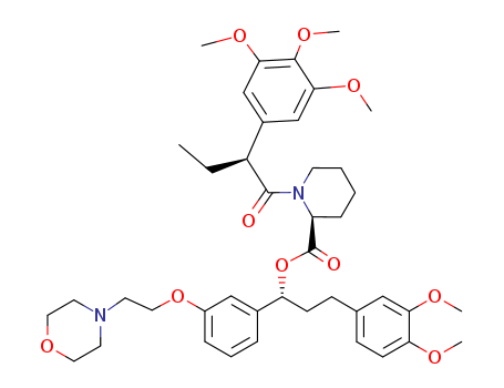 (R)-3-(3,4-dimethoxyphenyl)-1-(3-(2-morpholinoethoxy)phenyl)propyl (S)-1-((S)-2-(3,4,5-trimethoxyphenyl)butanoyl)piperidine-2-carboxylate