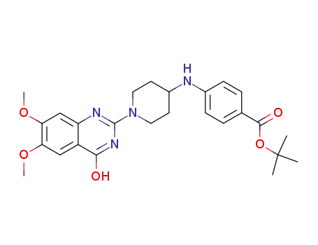 4-[1-(4-hydroxy-6,7-dimethoxy-quinazolin-2-yl)-piperidin-4-ylamino]-benzoic acid <i>tert</i>-butyl ester