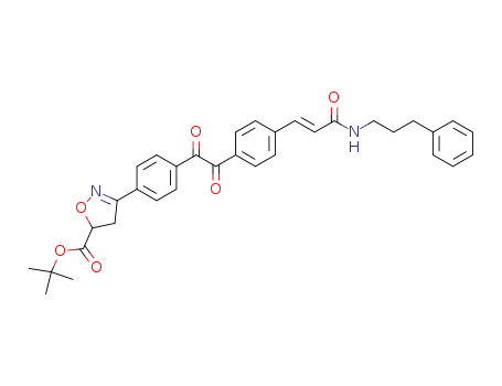 3-[4-(2-Oxo-2-{4-[(E)-2-(3-phenyl-propylcarbamoyl)-vinyl]-phenyl}-acetyl)-phenyl]-4,5-dihydro-isoxazole-5-carboxylic acid tert-butyl ester