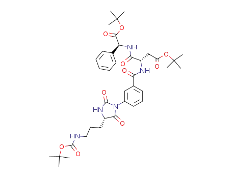{3-[4-(S)-(3-tert-butoxycarbonylamino-propyl)-2,5-dioxo-imidazolidin-1-yl]benzoyl}-Asp(O-t-Bu)-(S)-phenylglycine-O-t-Bu