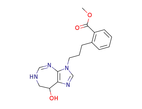 2-[3-(8-hydroxy-7,8-dihydro-6<i>H</i>-imidazo[4,5-<i>d</i>][1,3]diazepin-3-yl)-propyl]-benzoic acid methyl ester