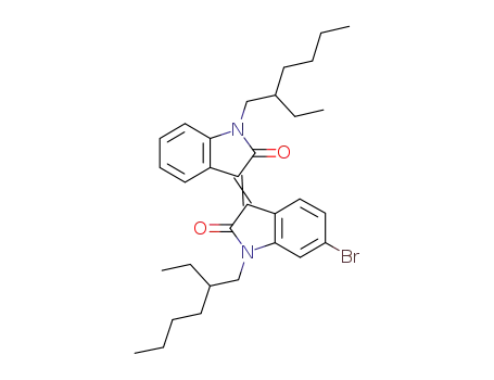 Molecular Structure of 1210390-72-9 (N,N’-bis(rac-2-ethylhexyl)-6-bromoisoindigo)