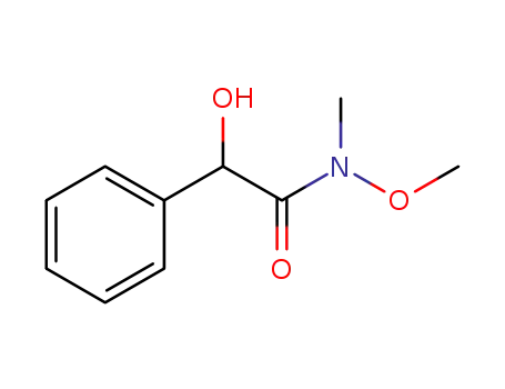 Molecular Structure of 143314-51-6 (2-hydroxy-N-methoxy-N-methyl-2-phenylacetamide)