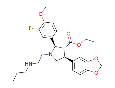 Ethyl (2R,3R,4S)2-(3-Fluoro-4-methoxyphenyl)-4-(1,3-benzodioxol-5-yl)1-(2-(N-propylamino)ethyl)-pyrrolidine-3-carboxylate