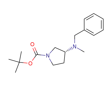 Molecular Structure of 199336-82-8 ((R)-3-(N-Benzyl-N-methylamino)pyrrolidine-1-carboxylic acid tert-butyl ester)
