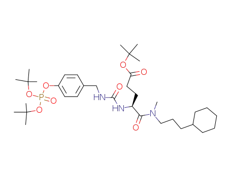 (S)-4-[(3-Cyclohexyl-propyl)-methyl-carbamoyl]-4-{3-[4-(di-tert-butoxy-phosphoryloxy)-benzyl]-ureido}-butyric acid tert-butyl ester