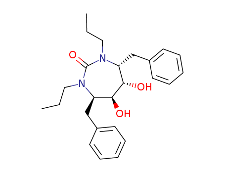 2H-1,3-DIAZEPIN-2-ONE,HEXAHYDRO-5,6-DIHYDROXY-4,7-BISBENZYL-1 ,3-DIPROPYL-,(4R,5S,6S,7R)-