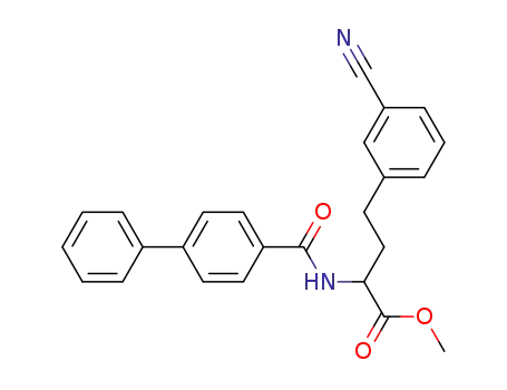 Molecular Structure of 202208-82-0 (2-[(Biphenyl-4-carbonyl)-amino]-4-(3-cyano-phenyl)-butyric acid methyl ester)