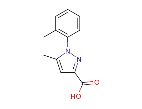 Molecular Structure of 1020724-19-9 (5-METHYL-1-O-TOLYL-1H-PYRAZOLE-3-CARBOXYLIC ACID)