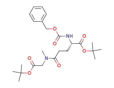 Molecular Structure of 158804-98-9 ((S)-2-Benzyloxycarbonylamino-4-(tert-butoxycarbonylmethyl-methyl-carbamoyl)-butyric acid tert-butyl ester)