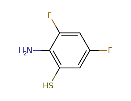 Molecular Structure of 153937-30-5 (Benzenethiol, 2-amino-3,5-difluoro- (9CI))