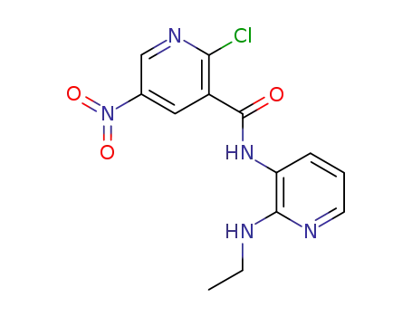 Molecular Structure of 135795-54-9 (3-Pyridinecarboxamide, 2-chloro-N-[2-(ethylamino)-3-pyridinyl]-5-nitro-)