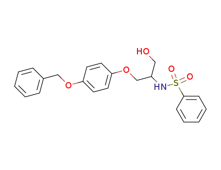 Molecular Structure of 184592-35-6 (Benzenesulfonamide,
N-[1-(hydroxymethyl)-2-[4-(phenylmethoxy)phenoxy]ethyl]-)