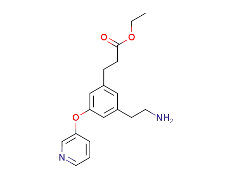 Benzenepropanoic acid, 3-(2-aminoethyl)-5-(3-pyridinyloxy)-, ethyl ester