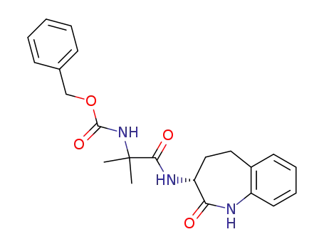 Carbamic acid,
[1,1-dimethyl-2-oxo-2-[[(3R)-2,3,4,5-tetrahydro-2-oxo-1H-1-benzazepin-
3-yl]amino]ethyl]-, phenylmethyl ester