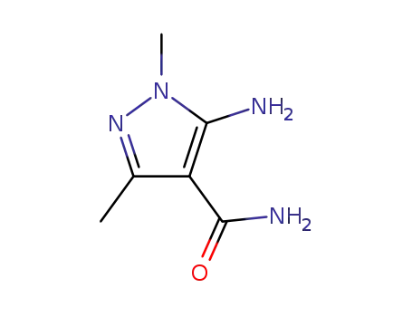 Molecular Structure of 101080-17-5 (1H-Pyrazole-4-carboxamide,5-amino-1,3-dimethyl-(9CI))