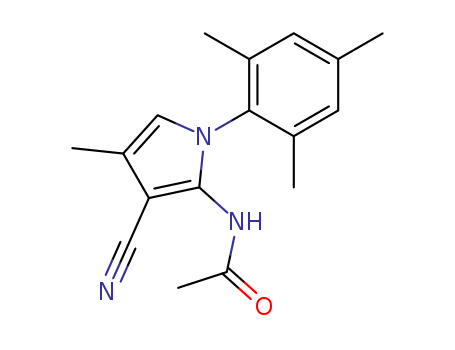 CAS No  157286-79-8Acetamide, N-[3-cyano-4-methyl-1-(2,4,6-trimethylphenyl)-1H-pyrrol-2-yl]- CAS No  157286-79-8
