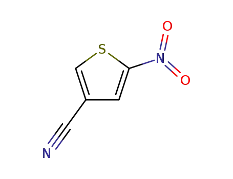 Molecular Structure of 42137-23-5 (2-NITROTHIOPHENE-4-CARBONITRILE)