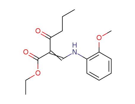 Hexanoic acid, 2-[[(2-methoxyphenyl)amino]methylene]-3-oxo-, ethyl
ester