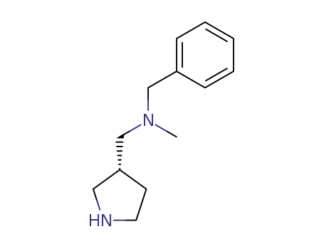Molecular Structure of 177947-78-3 (Benzyl-methyl-(R)-1-pyrrolidin-3-ylmethyl-amine)