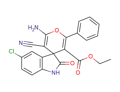 ethyl 6-amino-5-cyano-2-phenyl-4H-pyran-3-carboxylate-4-spiro-3'-(5'-chloro-1',3'-dihydro-2'H-indol-2'-one)