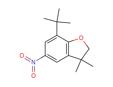 Molecular Structure of 178322-42-4 (Benzofuran, 7-(1,1-dimethylethyl)-2,3-dihydro-3,3-dimethyl-5-nitro-)