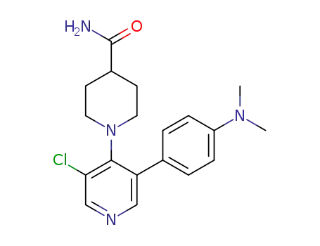 1-(3-chloro-5-(4-(dimethylamino)phenyl)pyridin-4-yl)piperidine-4-carboxamide