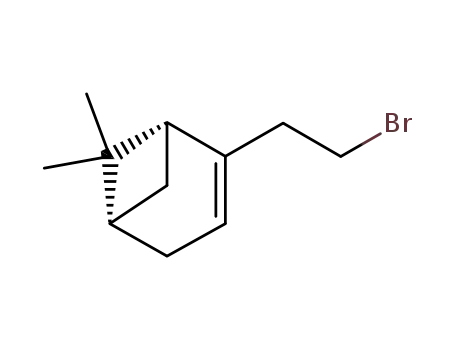 Molecular Structure of 132488-47-2 (Bicyclo[3.1.1]hept-2-ene, 2-(2-bromoethyl)-6,6-dimethyl-, (1R,5S)-)