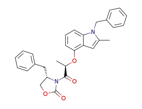 (S)-4-Benzyl-3-[(R)-2-(1-benzyl-2-methyl-1H-indol-4-yloxy)-propionyl]-oxazolidin-2-one