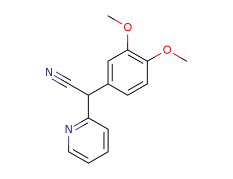 Molecular Structure of 5005-41-4 (3,4-dimethoxyphenyl-(2-pyridyl)acetonitrile)