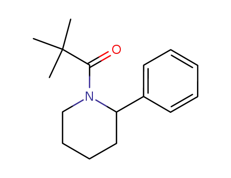 Molecular Structure of 82902-46-3 (2,2-dimethyl-1-(2-phenylpiperidin-1-yl)propan-1-one)