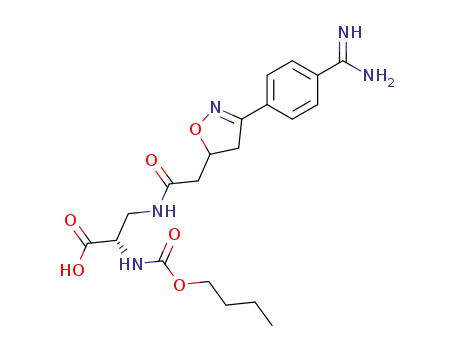 3-[3-(4-Amidinophenyl)-4,5-dihydroisoxazol-5(R)-ylacetamido]-2(S)-(butoxycarbonylamino)propionic acid
