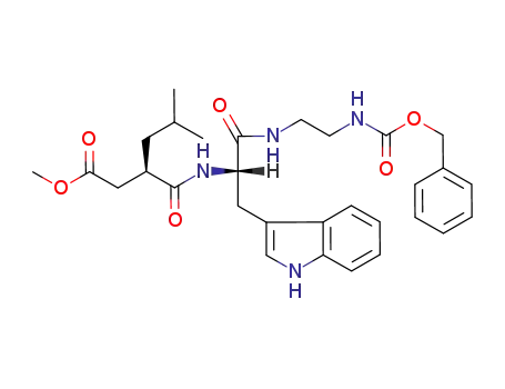 (R)-3-[(S)-1-(2-Benzyloxycarbonylamino-ethylcarbamoyl)-2-(1H-indol-3-yl)-ethylcarbamoyl]-5-methyl-hexanoic acid methyl ester