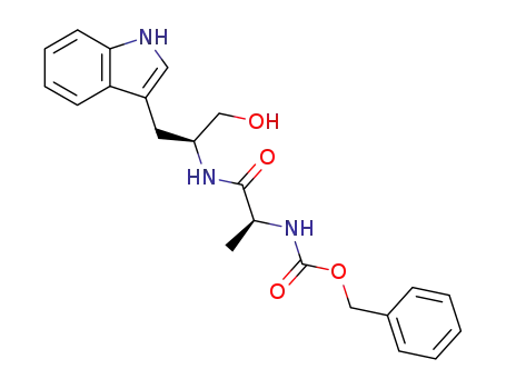 Molecular Structure of 161709-02-0 ({(S)-1-[(S)-1-Hydroxymethyl-2-(1H-indol-3-yl)-ethylcarbamoyl]-ethyl}-carbamic acid benzyl ester)
