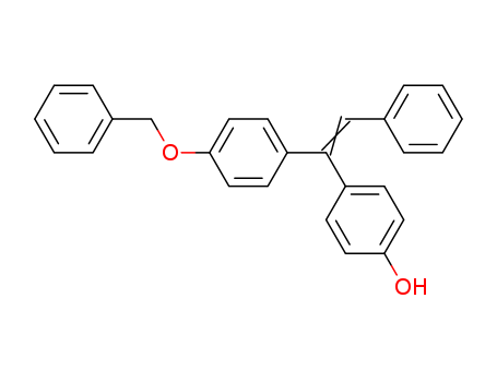 Molecular Structure of 185223-79-4 (Phenol, 4-[2-phenyl-1-[4-(phenylmethoxy)phenyl]ethenyl]-)